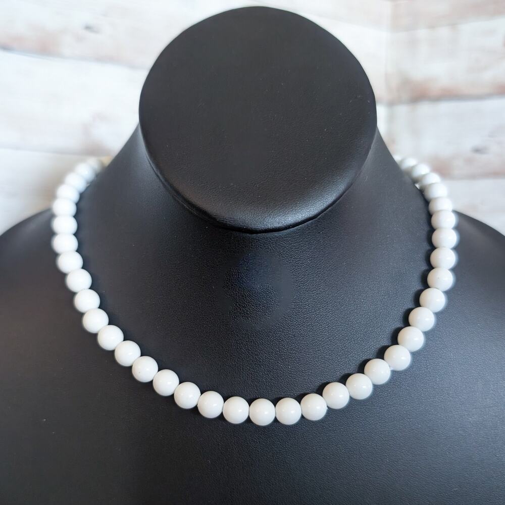 Vintage Necklace Statement Retro White Necklace